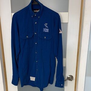 Pike Royal Blue Men's Casual Button Down Shirt